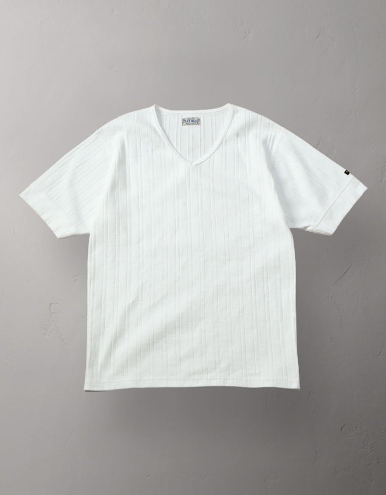 フライス VネックTシャツ