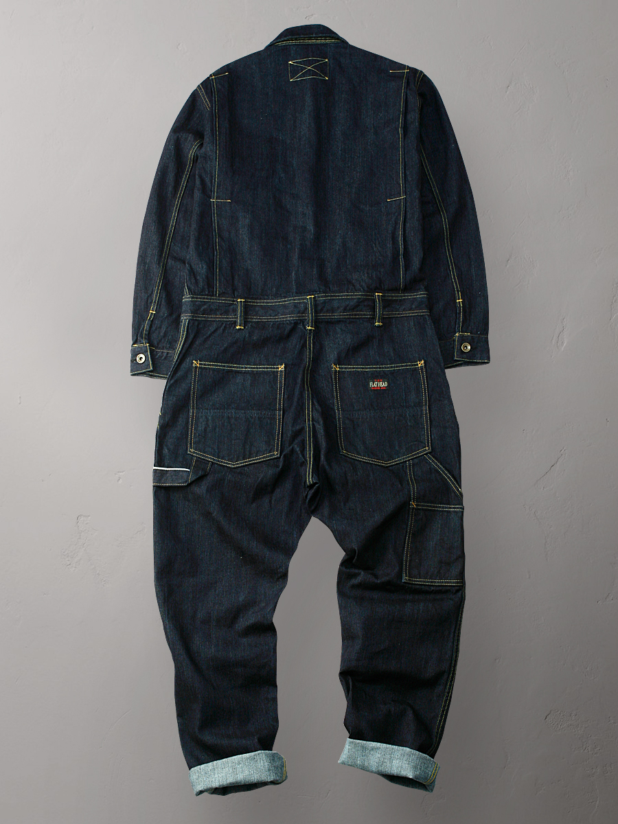 10oz デニム ジャンプスーツ FN-OJ-JS002