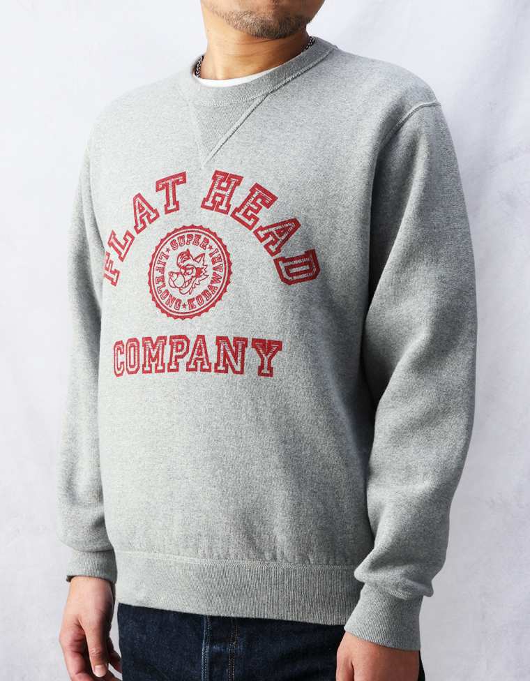 クルーネックスウェット 裏起毛 - FLAT HEAD COMPANY -