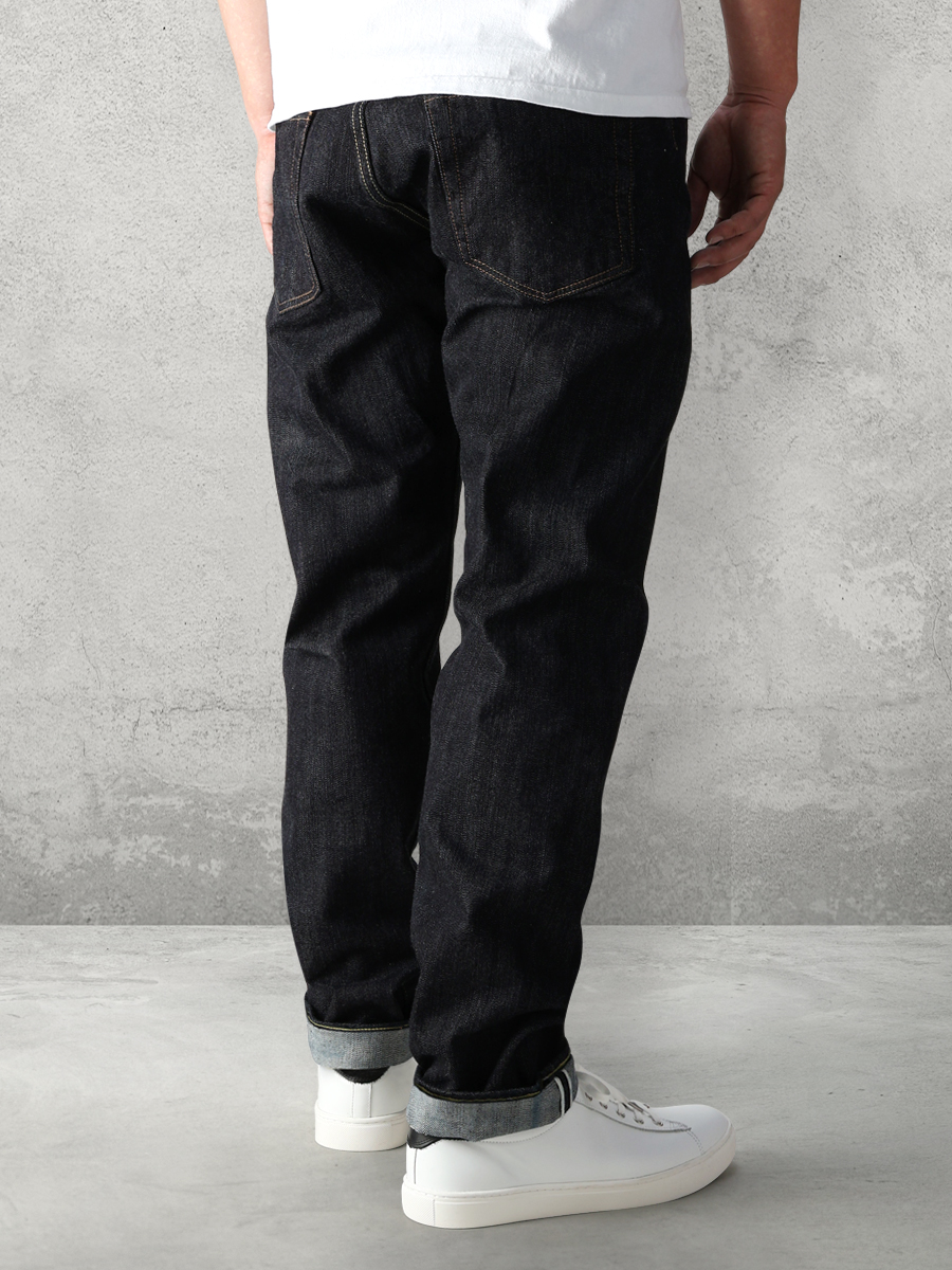 14.5oz 左綾ジンバブエコットン リラックステーパード ジーンズ FN-D112