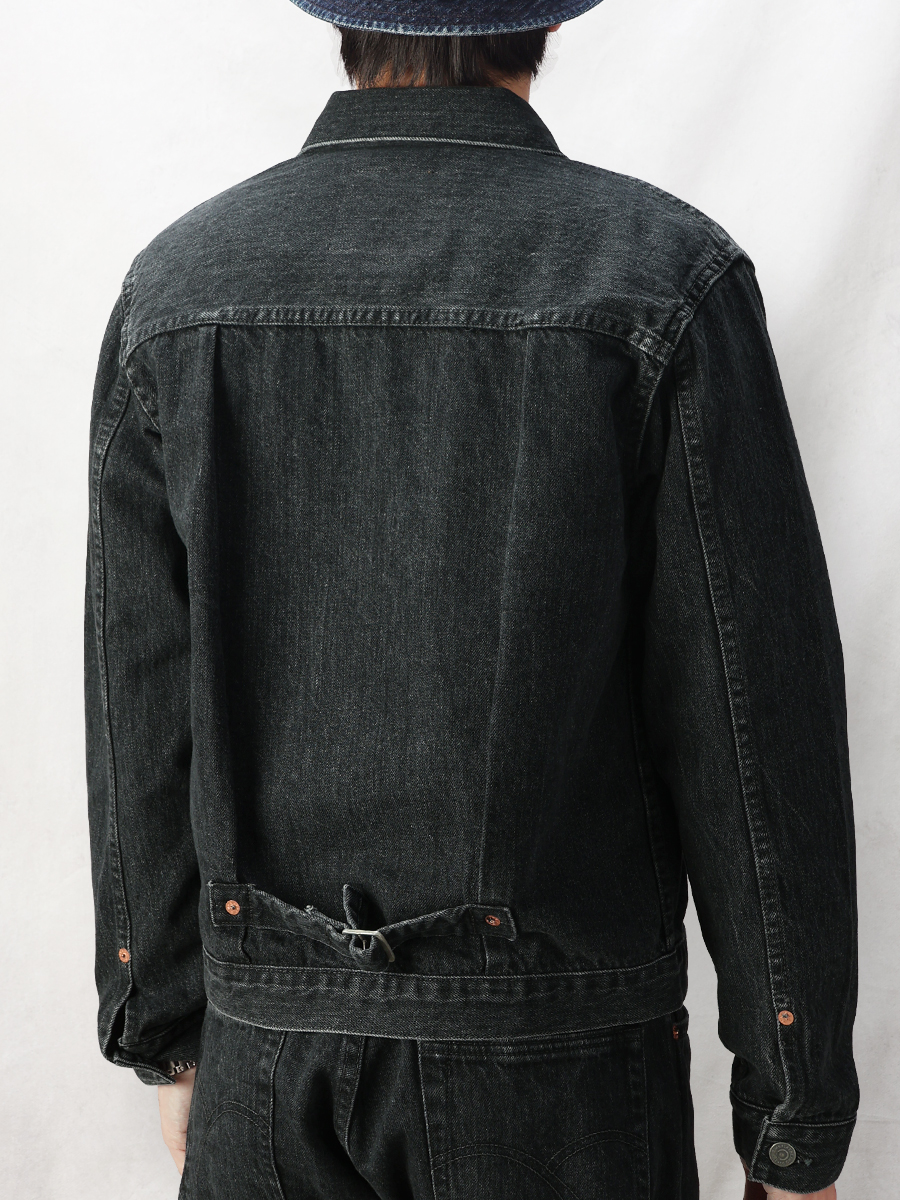 12.5oz 加工 ブラックデニムジャケット 40sモデル FN-OJ-DB001C