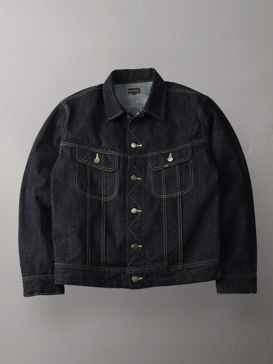 14.5oz 左綾ジンバブエコットン デニムジャケット FN-OJ-D103