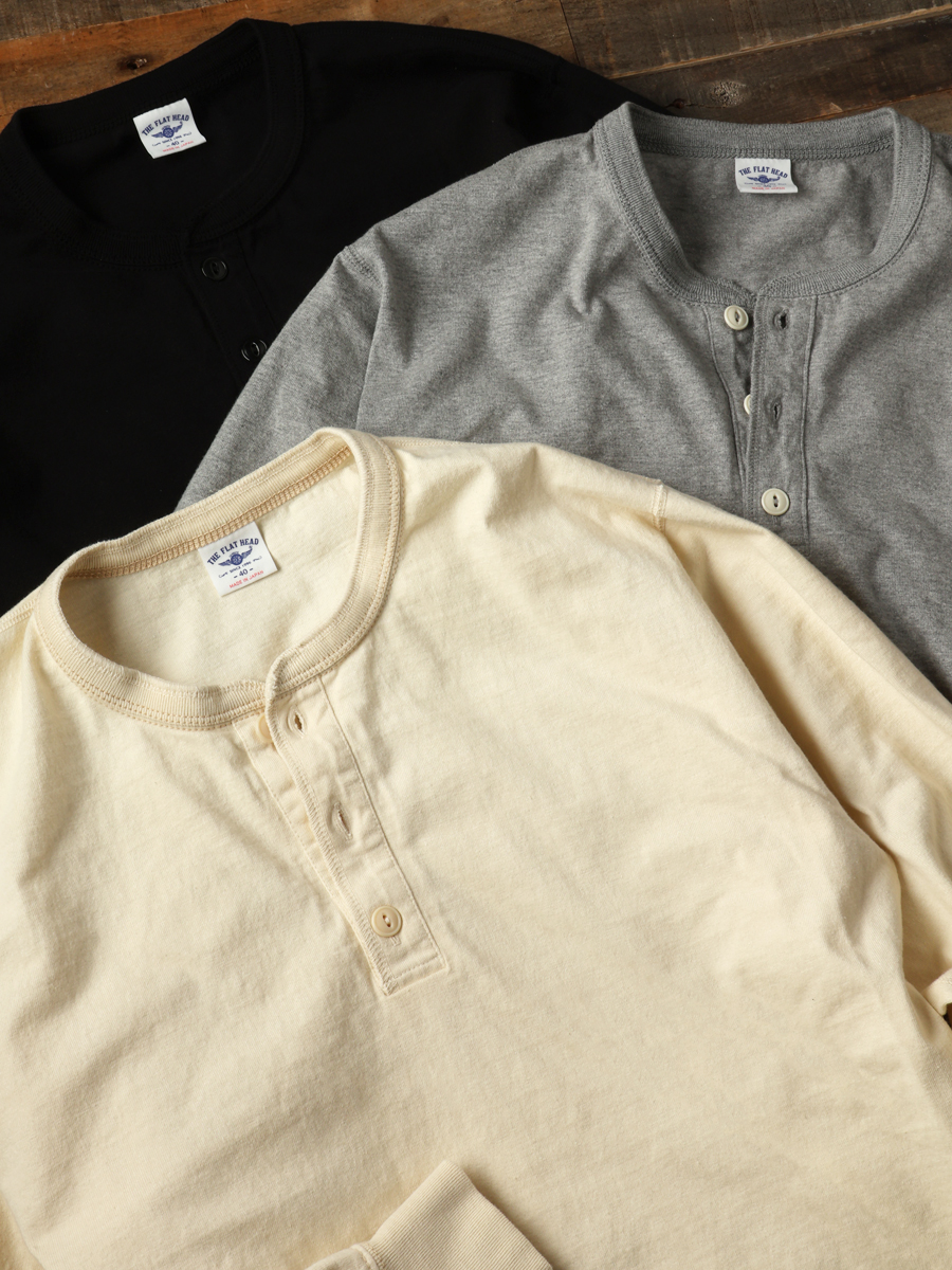 ヘンリーネック ロングスリーブTシャツ FN-TSHL-004