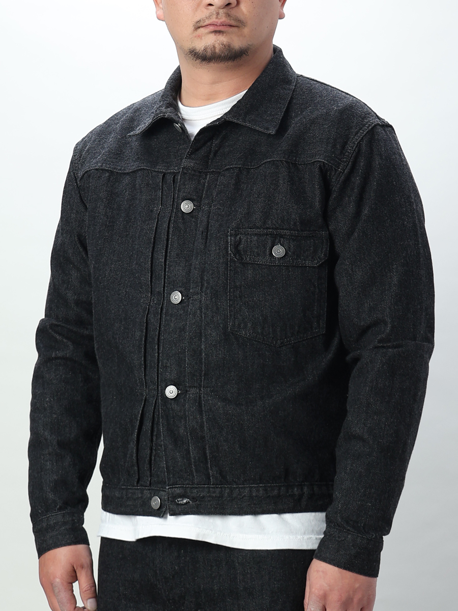 12.5oz ブラックデニムジャケット 40sモデル FN-OJ-DB001