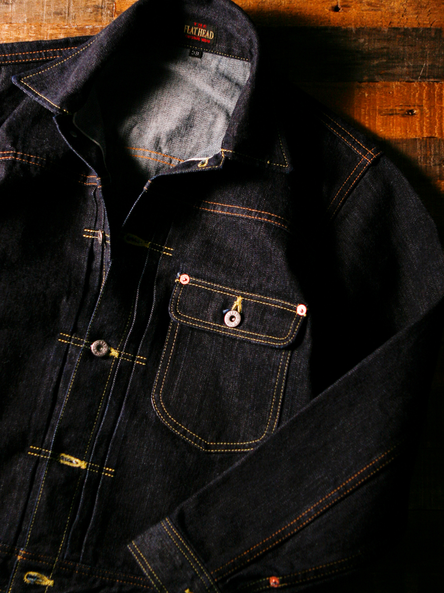 14.5oz 左綾ジンバブエコットン デニムジャケット 40sモデル FN-OJ-D101