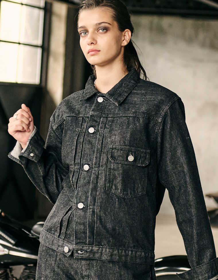 12.5oz ブラックデニムジャケット - 40s モデル -