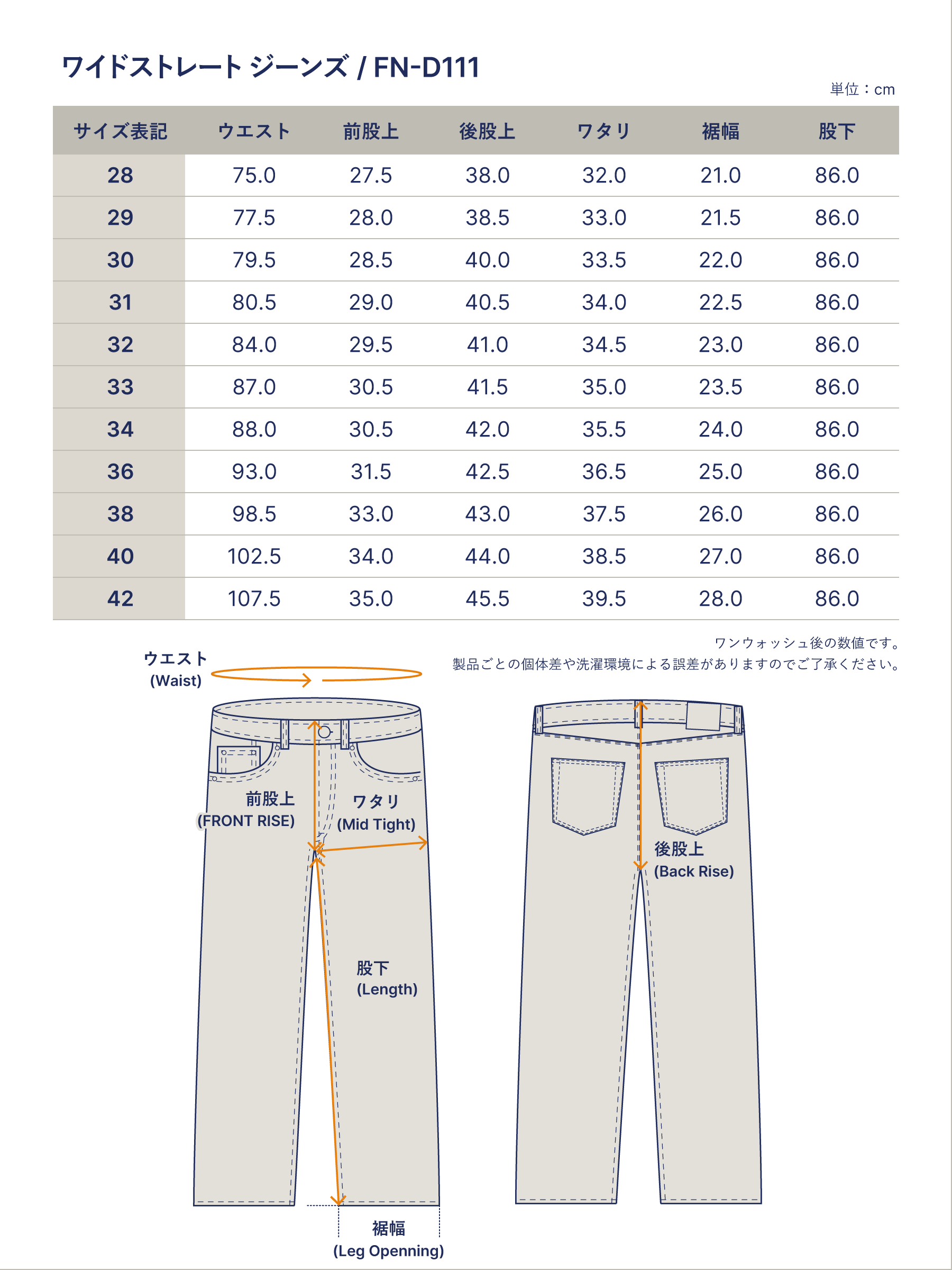 14.5oz 左綾ジンバブエコットン ワイドストレート ジーンズ FN-D111